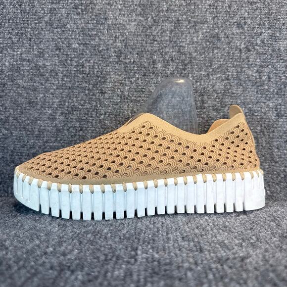 Ilse Jacobsen Shoes - Ilse Jacobsen Tulip Platform Slip On Sneakers Shoes Beige Tan Women Size 8 EU 38